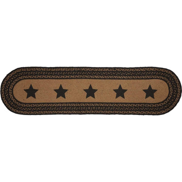 Farmhouse Jute Runner Stencil Stars 13x48 VHC Brands - The Fox Decor